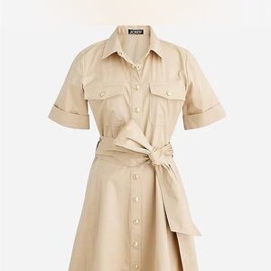 J. Crew Tan Shirt Dress - Size 14